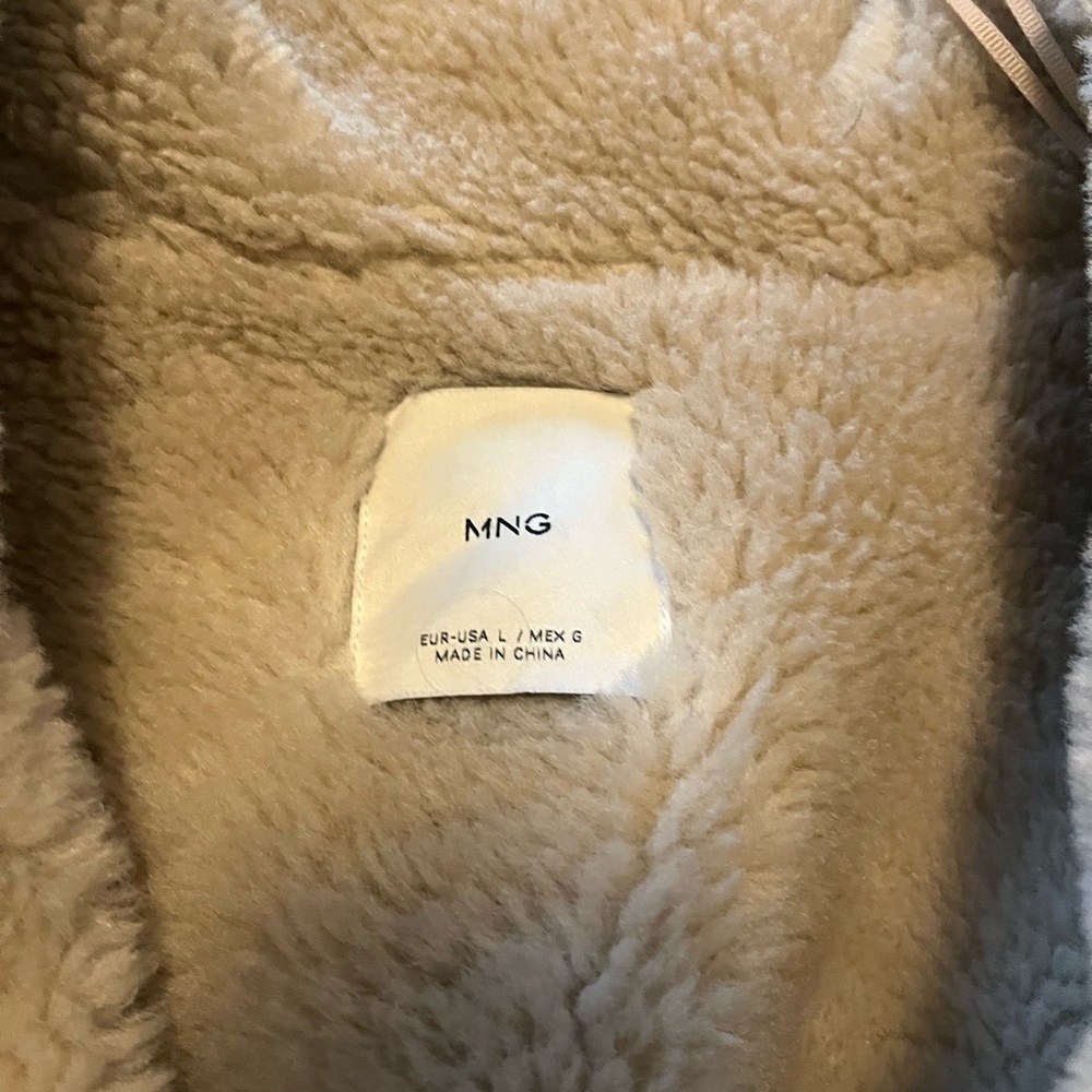 Mango Women's Tan Teddy Jacket